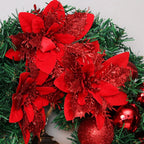 Christmas Wreath with LED Lantern, Greenery and Decorative Ornaments 2