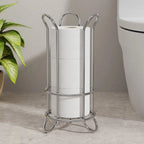 ChromeHaven Toilet Paper Holder - Elegant Design & Space-Saving Storage 1