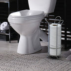 ChromeHaven Toilet Paper Holder - Elegant Design & Space-Saving Storage 3