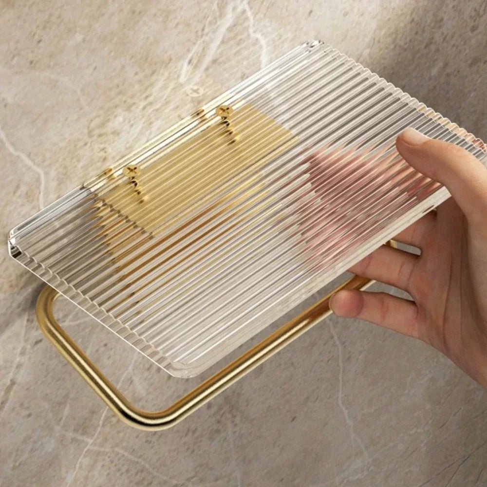 Clear Acrylic Toilet Paper Holder - Stylish, Space-Saving Wall Mount 2