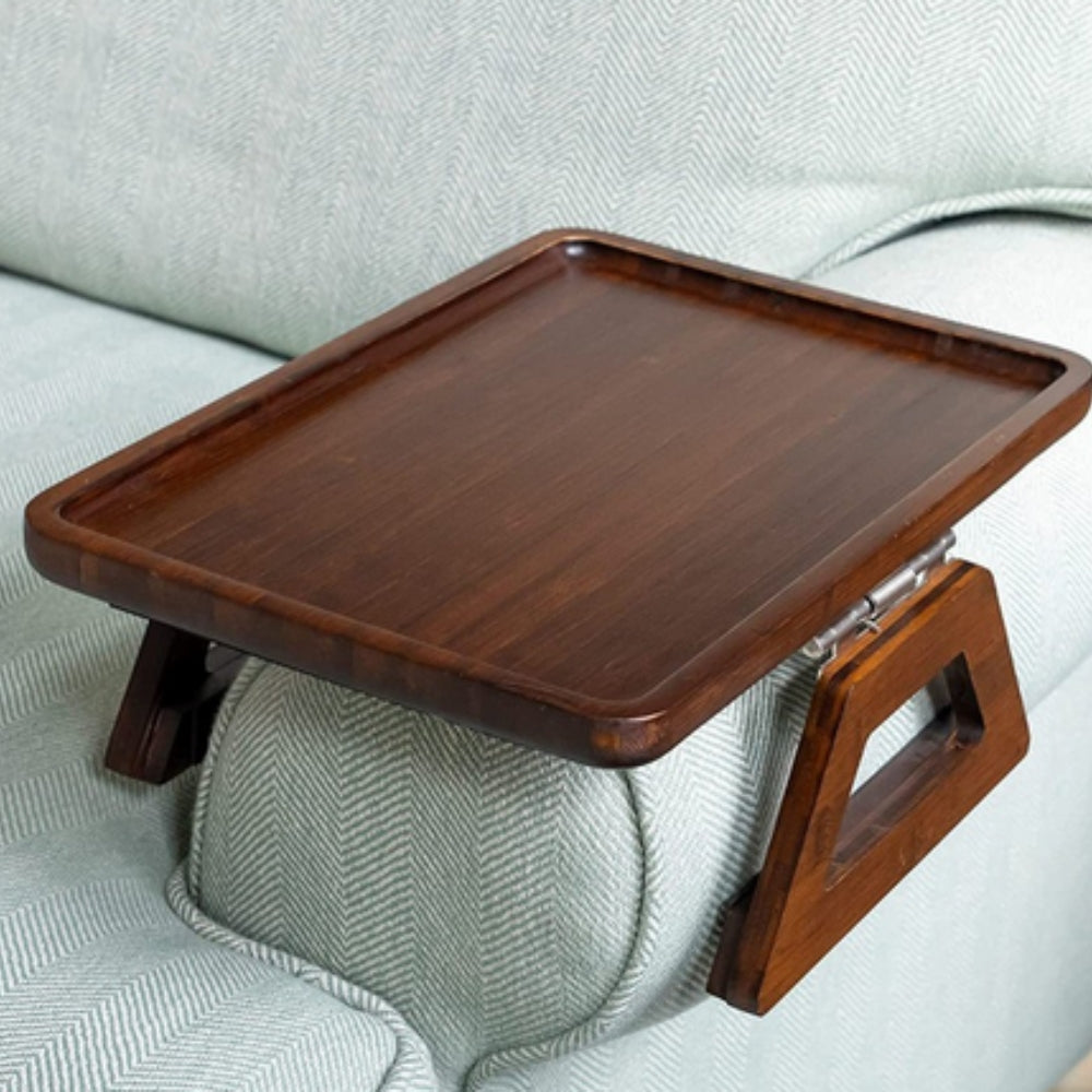 Clip-On Sofa Arm Tray - Eco-Friendly, Portable Armrest Table for Essentials 3