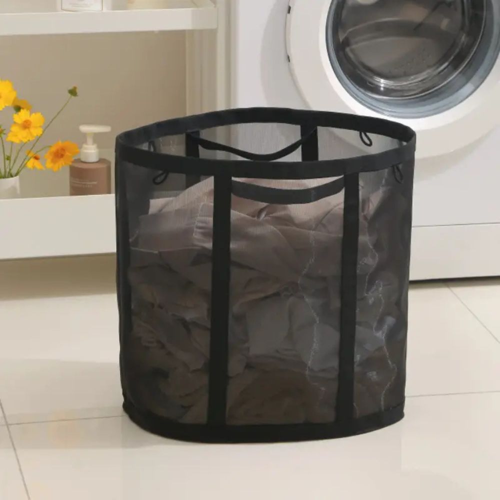 Collapsible Laundry Basket - Space-Saving Mesh Design for Fresh Clothes 2