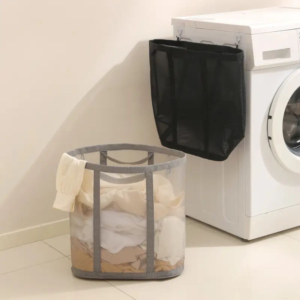 Collapsible Laundry Basket - Space-Saving Mesh Design for Fresh Clothes 4