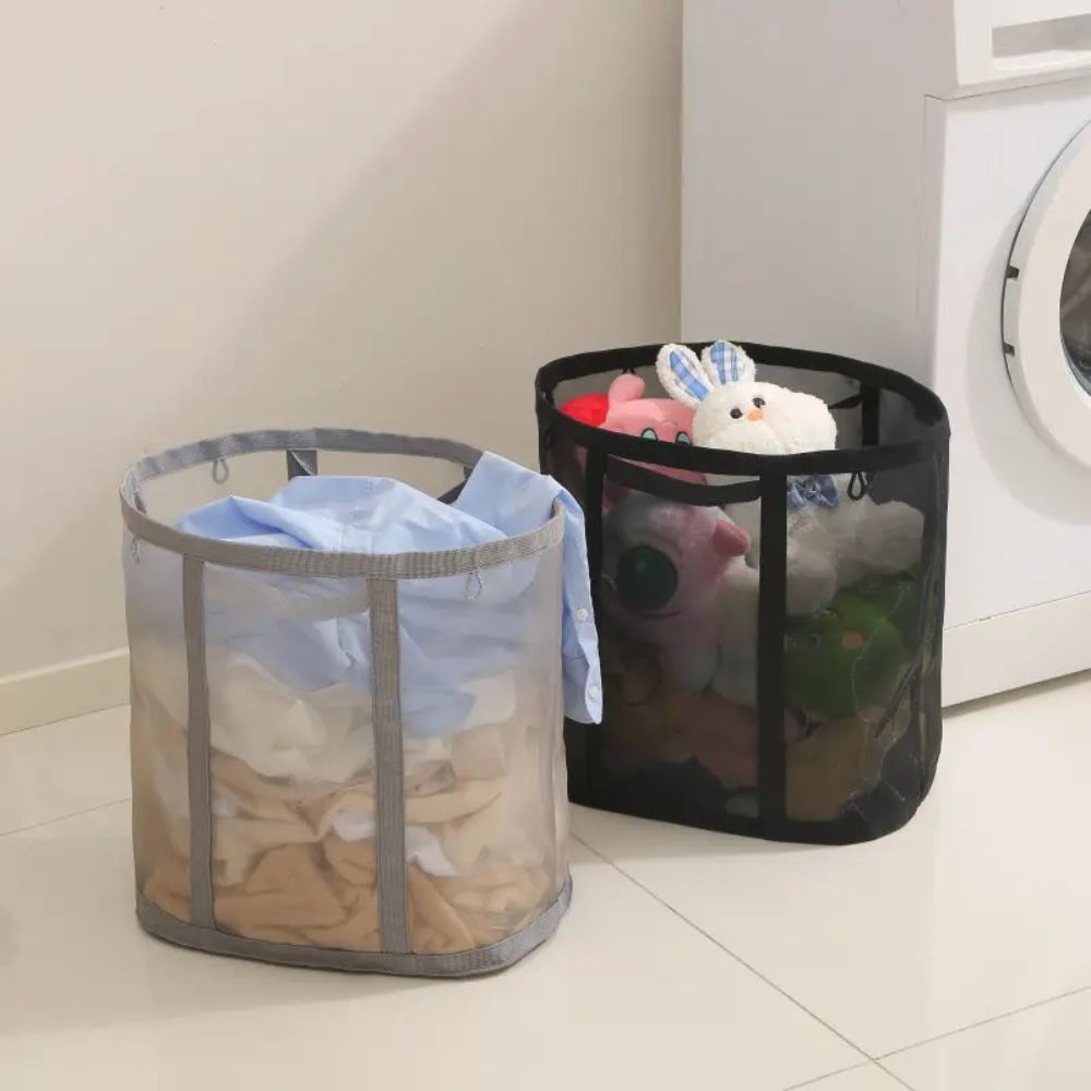Collapsible Laundry Basket - Space-Saving Mesh Design for Fresh Clothes 7