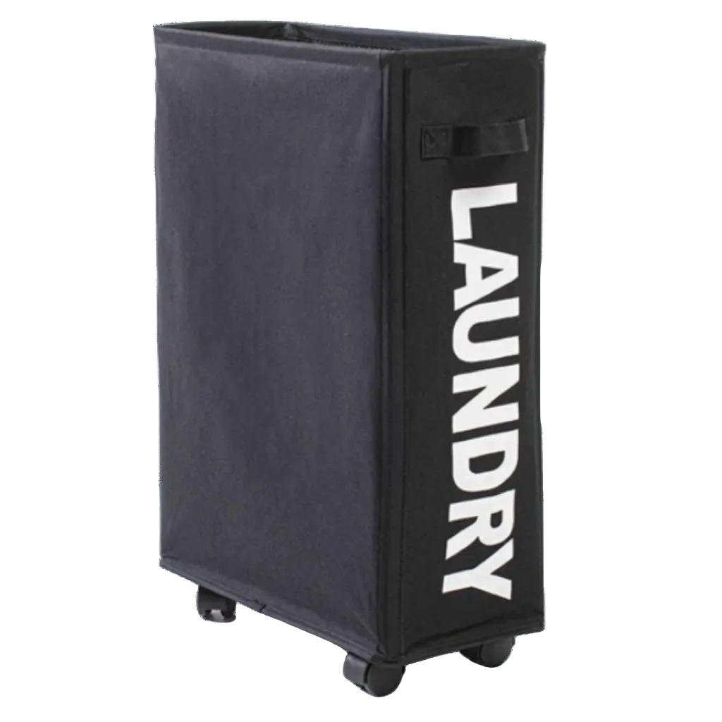 Collapsible Laundry Basket - Waterproof, Space-Saving with Wheels 0