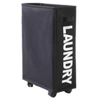 Collapsible Laundry Basket - Waterproof, Space-Saving with Wheels 0