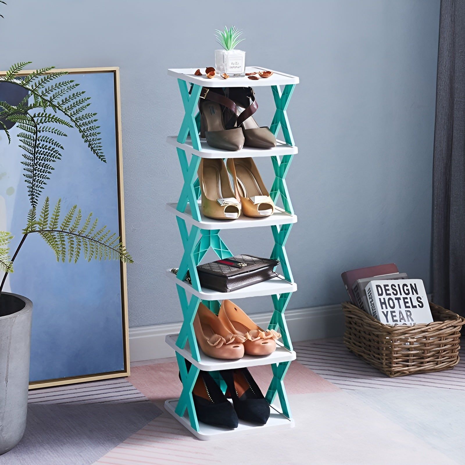 Collapsible Shoe Rack - Space-Saving Multi-Layer Shoe Organizer 13