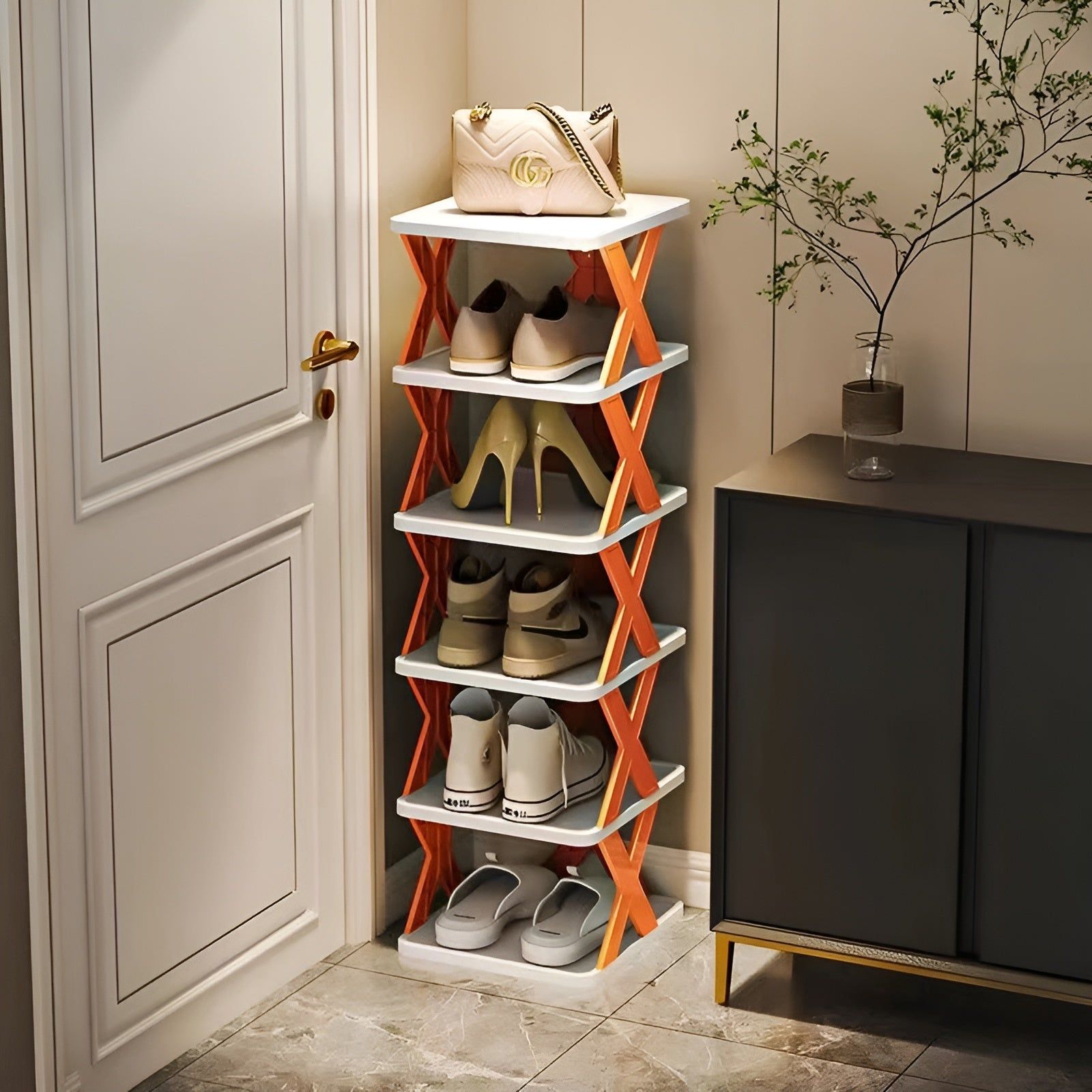 Collapsible Shoe Rack - Space-Saving Multi-Layer Shoe Organizer 15