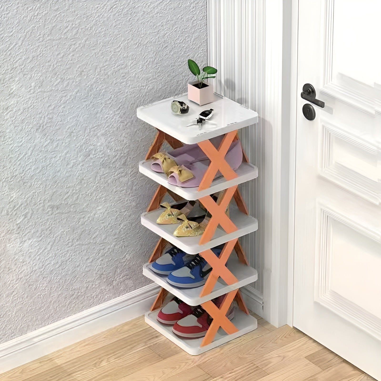 Collapsible Shoe Rack - Space-Saving Multi-Layer Shoe Organizer 3