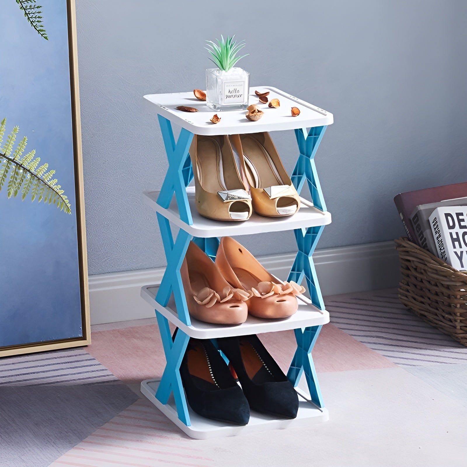 Collapsible Shoe Rack - Space-Saving Multi-Layer Shoe Organizer 4