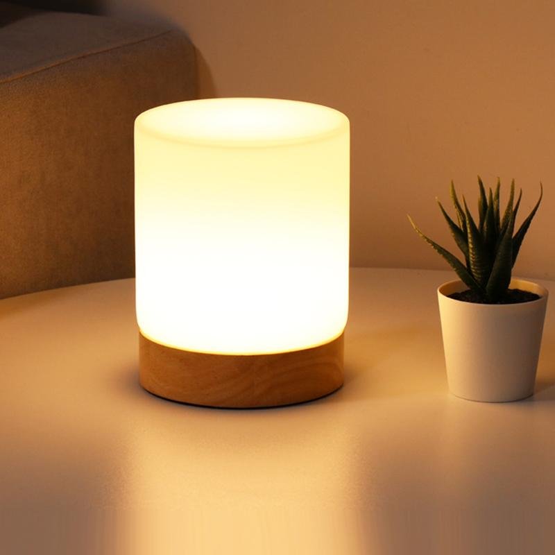 Compact Touch Activated Mini Table Lamp with 360° LED Lighting – Modern Cordless Design for Nightstands and Desks 3
