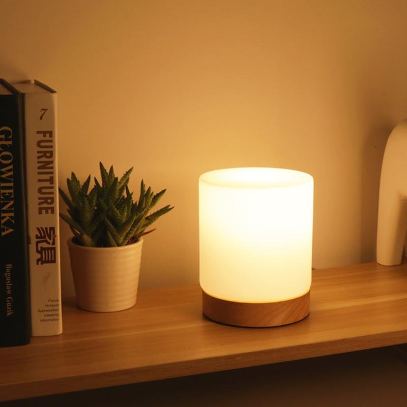 Compact Touch Activated Mini Table Lamp with 360° LED Lighting – Modern Cordless Design for Nightstands and Desks 6