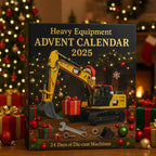 Construction Vehicle Advent Calendar with 24 Die-Cast Miniatures and Moving Parts