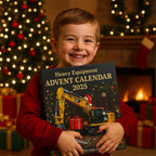 Construction Vehicle Advent Calendar with 24 Die-Cast Miniatures and Moving Parts