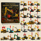Construction Vehicle Advent Calendar with 24 Die-Cast Miniatures and Moving Parts