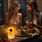 Cordless 54-LED Crystal Sunflower Table Lamp - Elegant & Portable 4