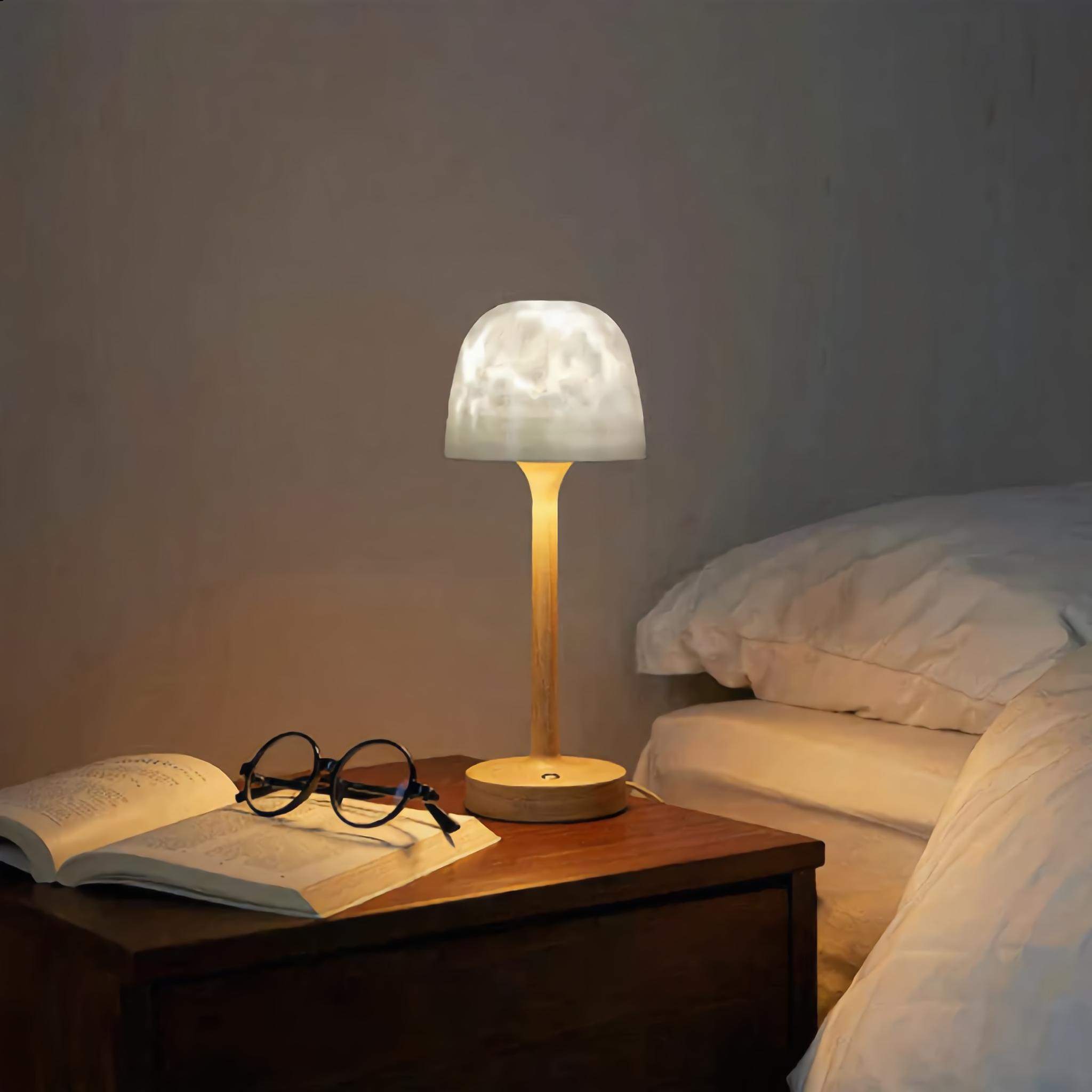 Cordless Star Projector Night Light with Remote Control – 45 Color Combinations and Rechargeable Battery for Ambient Lighting 0