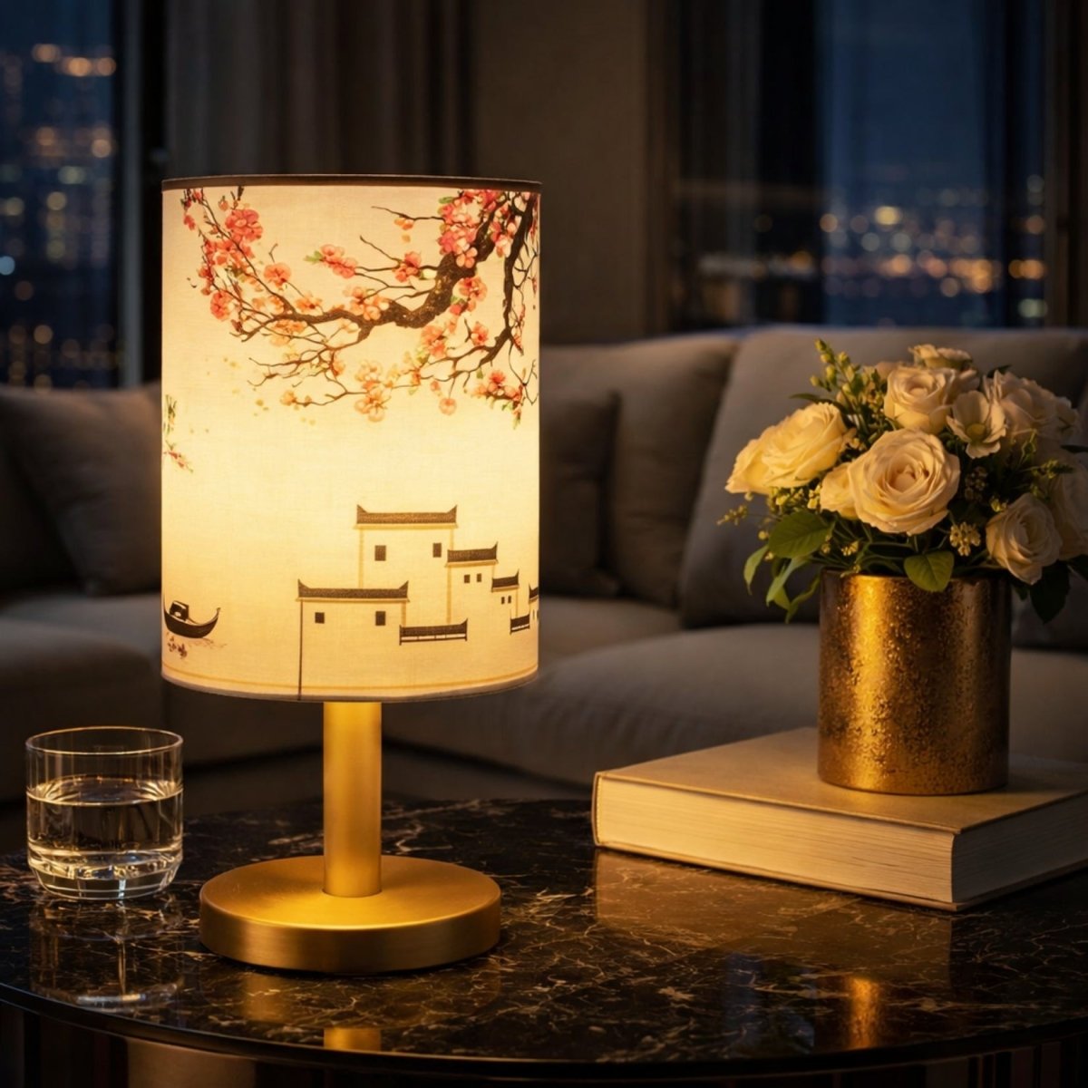 Cordless Table Lamp - Dimmable Bedside Light for Relaxing Ambiance 0