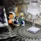 Cordless Table Lamp - USB Rechargeable, Adjustable Brightness, Glass Shade 5