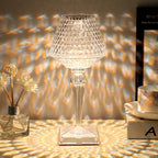 Cordless Table Lamp - USB Rechargeable, Adjustable Brightness, Glass Shade 7
