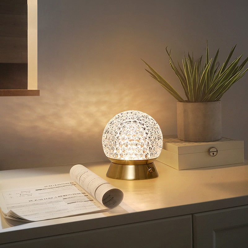 Cordless Table Lamp, Rechargeable Battery, Tricolor Dimming, Acrylic Iron Construction 3