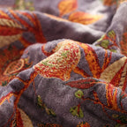 Cotton Tassel Blanket - Lightweight Floral Jacquard, Breathable Comfort 4