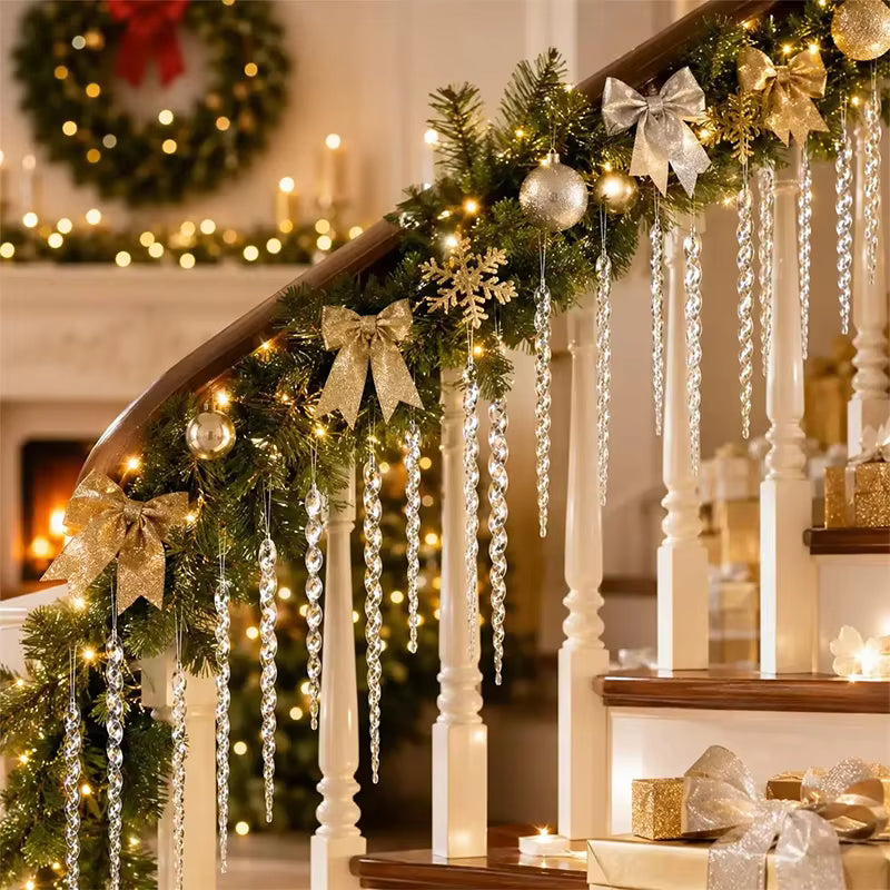 Crystal Icicle Christmas Ornaments for Sparkling Winter Decor 5