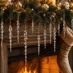 Crystal Icicle Christmas Ornaments for Sparkling Winter Decor 6