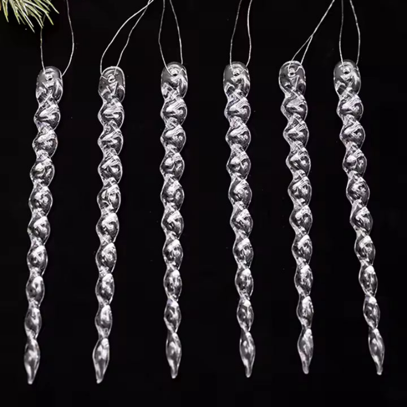 Crystal Icicle Christmas Ornaments for Sparkling Winter Decor 8