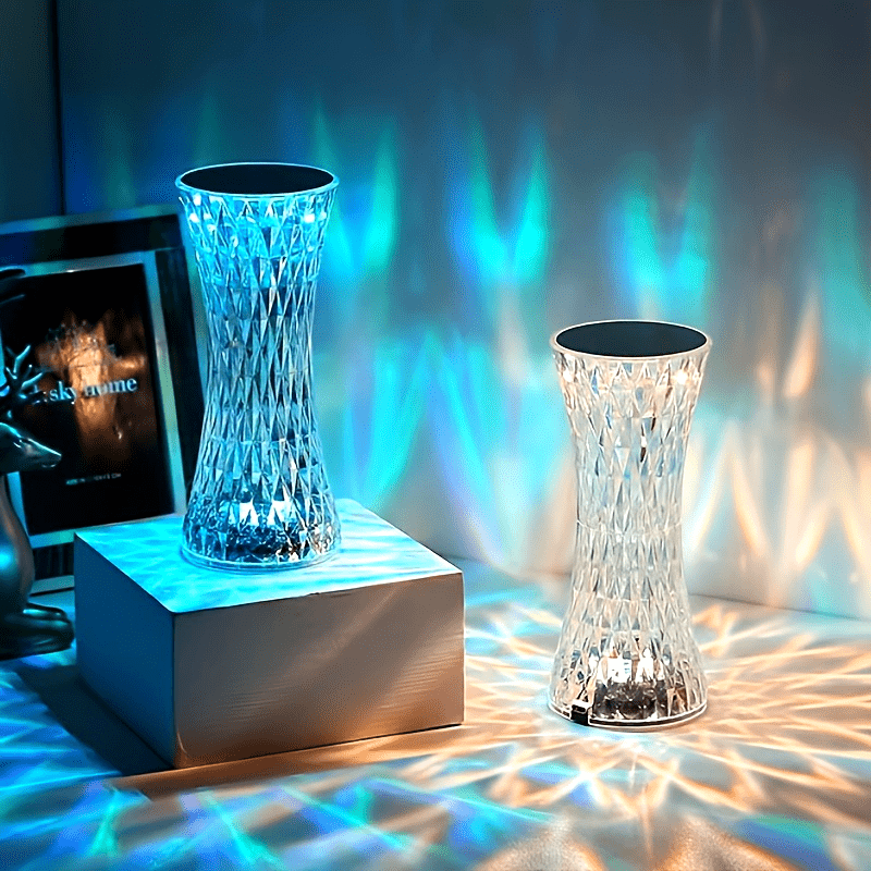 Crystal Touch Table Lamp - Cordless LED Bedside Light with Touch Control 1