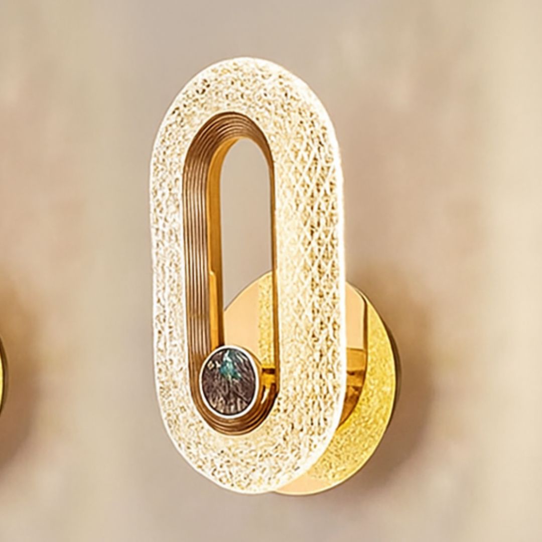 Crystal Wall Sconce Lighting - Elegant LED Design for Cozy Ambiance 0