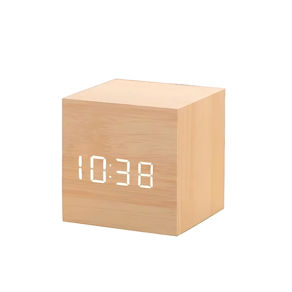 Cube LED Alarm Clock - Compact Digital Clock with Temperature Display 3