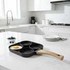 4-Hole Aluminum Non-Stick Pan 19 cm for Eggs and Pancakes 3