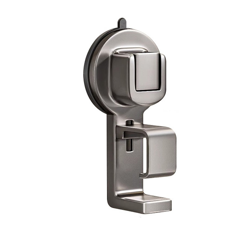 Metallic wall hook on a white background