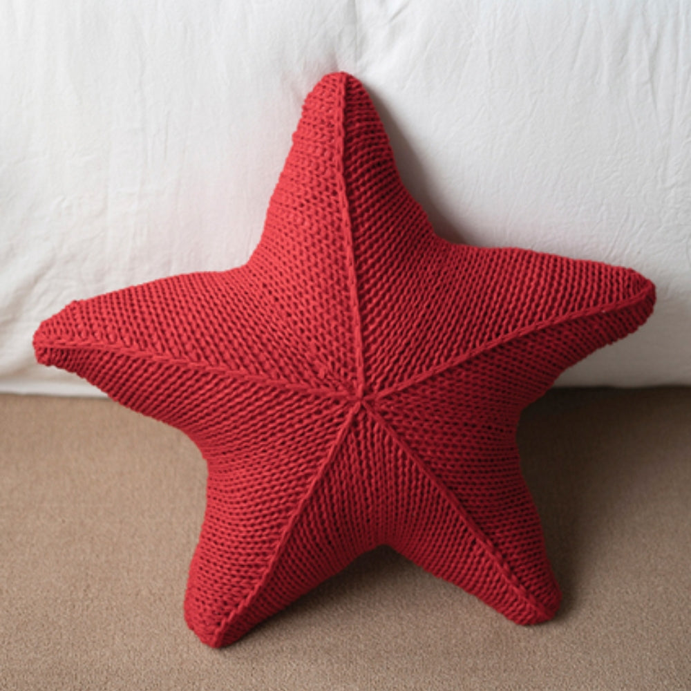 Cushion - Hand-Knitted Starfish Design for Cozy Home Decor 0