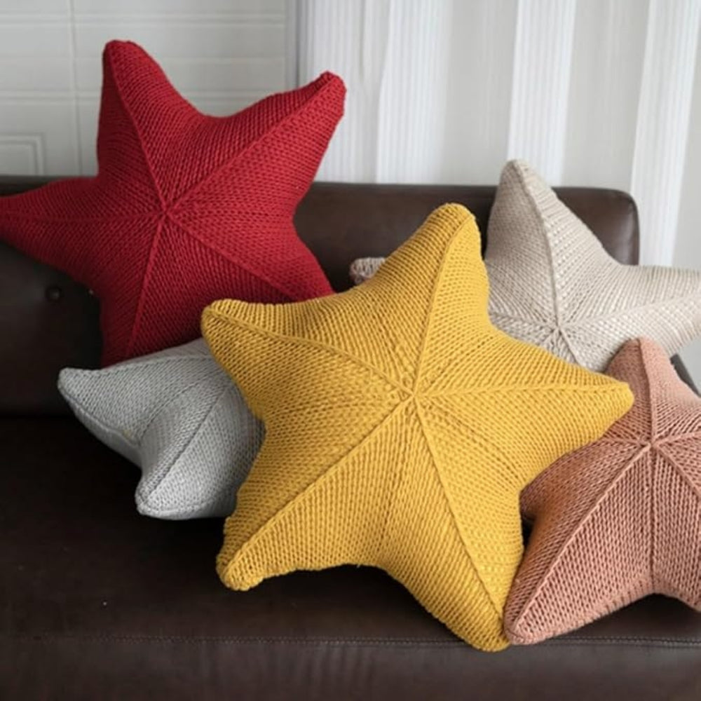 Cushion - Hand-Knitted Starfish Design for Cozy Home Decor 2