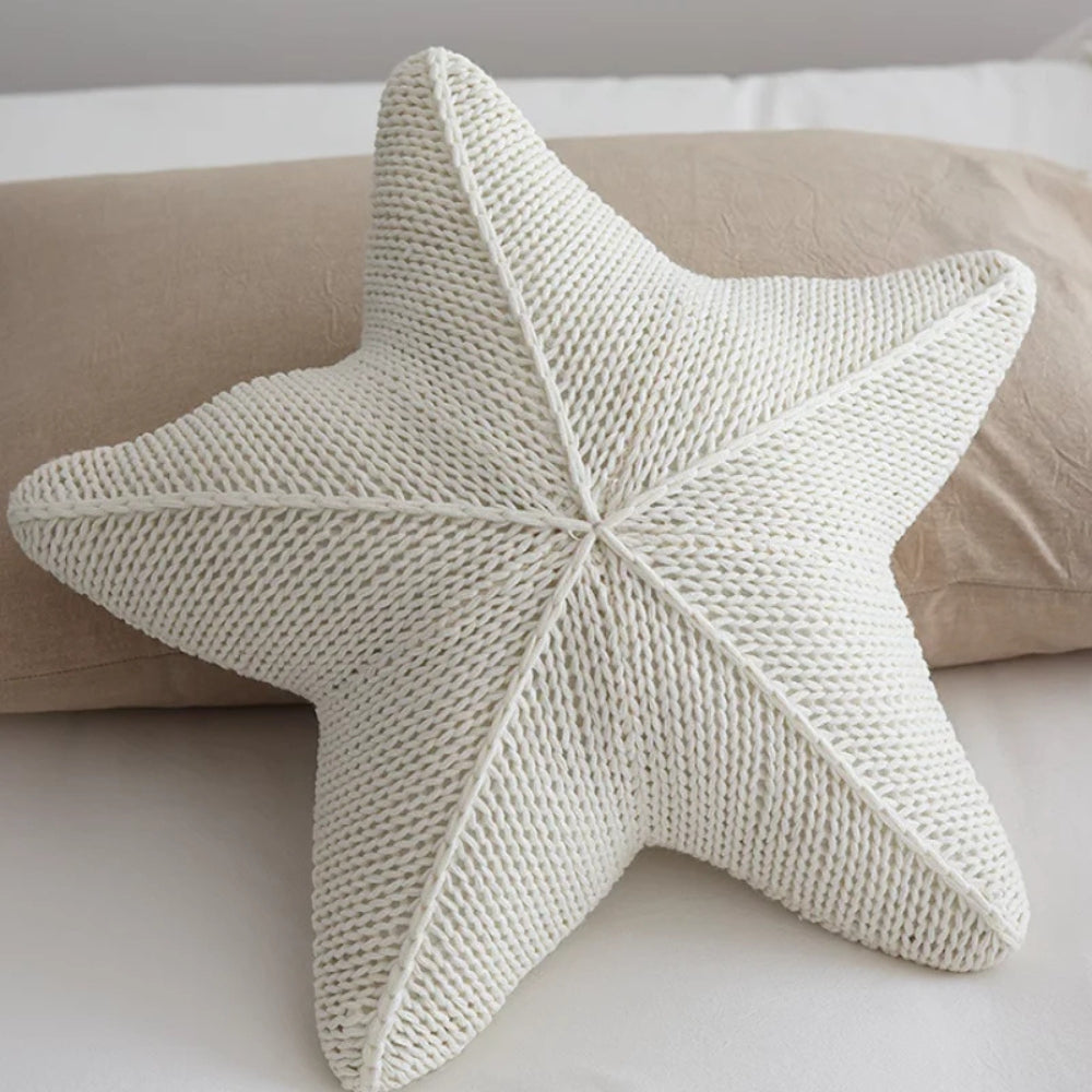 Cushion - Hand-Knitted Starfish Design for Cozy Home Decor 3
