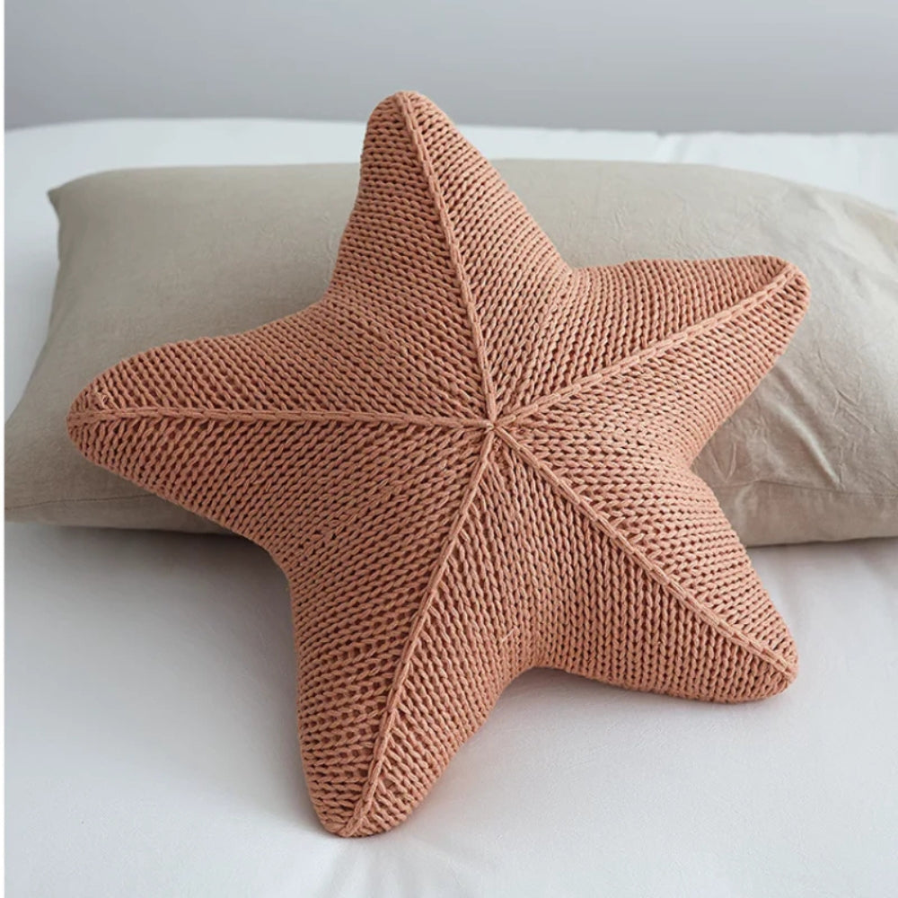 Cushion - Hand-Knitted Starfish Design for Cozy Home Decor 4