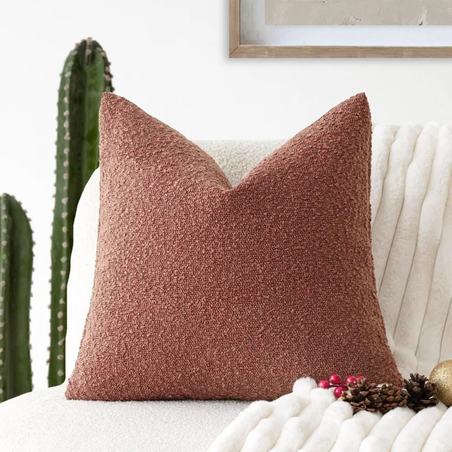 Cushion Cover - Textured 45x45cm Decorative Pillow Cover 15