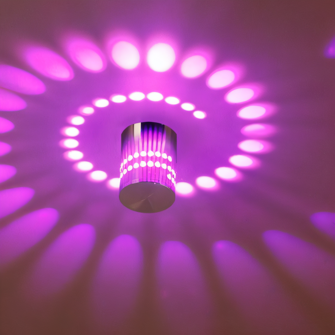 Cylindrical LED Wall Light - Modern Sconce Light with Spiral Projection 6