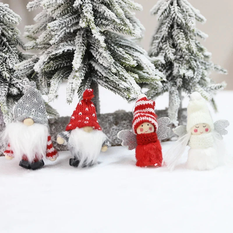 Decorative Angel Ornament for Christmas Tree with Plush Body and Sparkling Wings – Festive Holiday Decor 1