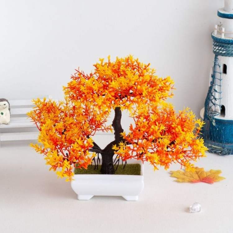 Decorative Bonsai Pot - Realistic Lotus Design, Minimalist Indoor Planter 4
