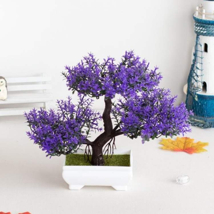 Decorative Bonsai Pot - Realistic Lotus Design, Minimalist Indoor Planter 6
