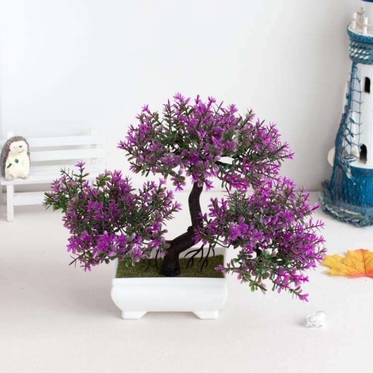 Decorative Bonsai Pot - Realistic Lotus Design, Minimalist Indoor Planter 7