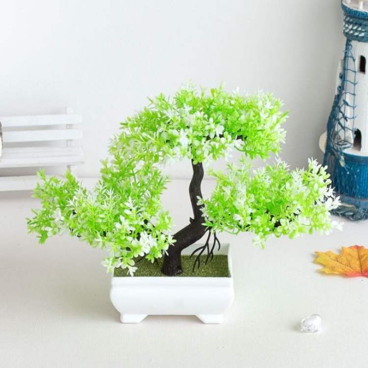 Decorative Bonsai Pot - Realistic Lotus Design, Minimalist Indoor Planter 8