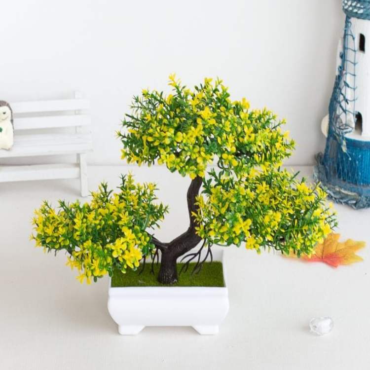 Decorative Bonsai Pot - Realistic Lotus Design, Minimalist Indoor Planter 9