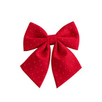 Decorative Polka Dot Bow Tie for Holiday and Gift Decoration - 24.5 cm Wide Durable Fabric Bow 4