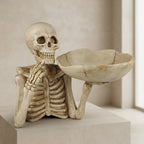 Decorative Tray Resin Skull Design Halloween Tabletop Organizer 1