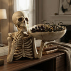 Decorative Tray Resin Skull Design Halloween Tabletop Organizer 2