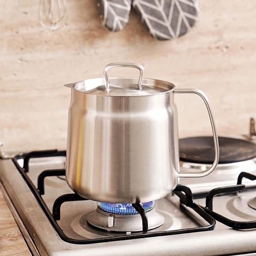 Deep Frying Pot, Oil Strainer, Fry Basket, Pouring Spout 4